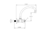 Cobra Carina Original Light Pattern Sink Mixer Wall Type 1/2 Chrome - Image 2