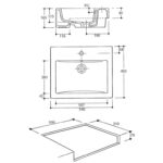 Vaal Azalea Rectangular Semi Drop In Basin 1 Taphole White - Image 2