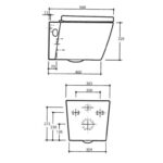 Vaal Entice Wall Hung Pan With Seat White - Image 2