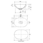Vaal Zircon Oval Drop In Basin No Taphole White - Image 2