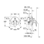 Grohe Eurosmart Cosmopolitan Single-lever bath/shower mixer trim chrome - Image 2