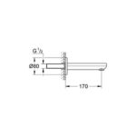 Grohe Eurosmart Cosmopolitan Bath spout chrome - Image 2