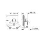 Grohe Eurocube Single-lever shower mixer trim chrome - Image 2
