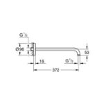 Grohe Rainshower Shower arm 372 mm chrome - Image 2