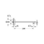 Grohe Rainshower Shower arm 286 mm chrome - Image 2