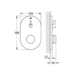 Grohe Eurosmart Cosmopolitan T Self-closing shower mixer 1/2" with mixing device and adjustable temperature limiter chrome - Image 2