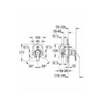 Grohe BauFlow Single-lever bath/shower mixer trim chrome - Image 2
