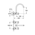 Grohe Costa L Wall mixer, 1/2" chrome - Image 2