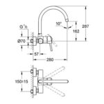 Grohe Concetto Single-lever sink mixer 1/2" chrome - Image 2