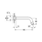 Grohe Universal wall-mounted tap DN15 chrome - Image 2