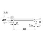 Grohe Rainshower Shower arm 286 mm chrome - Image 2