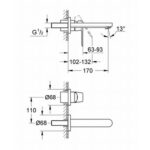 Grohe Eurosmart Cosmopolitan Two-Hole Basin Mixer S-Size Chrome - Image 2
