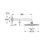Grohe Rainshower Cosmopolitan 210 Head shower set 286 mm, 1 spray chrome - Image 2