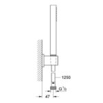 Grohe Euphoria Cube Stick Wall holder set 1 spray chrome - Image 2