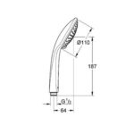 Grohe Euphoria 110 Champagne Hand shower 3 sprays chrome - Image 2