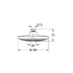 Grohe Euphoria Cosmopolitan 180 Head shower 1 spray chrome - Image 2
