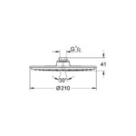 Grohe Rainshower Cosmopolitan 210 Head shower 1 spray chrome - Image 2