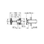 Grohe Single-lever mixer 1/2", universal concealed body - Image 2