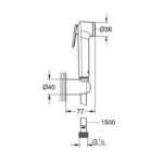 Grohe Tempesta-F Trigger Spray 30 Wall holder set 1 spray chrome - Image 2