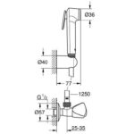 Grohe Tempesta-F Trigger Spray 30 Wall holder set with angle valve 1 spray chrome - Image 2