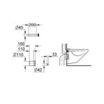Grohe WC inlet and outlet connecting set black - Image 2