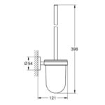 Grohe Essentials Toilet brush set chrome - Image 2