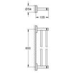 Grohe Essentials Double towel rail chrome - Image 2