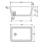 Vaal Laboratory Sink 450X335 White - Image 2