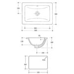 Vaal Concorde Slimlineline Rectangular Drop In No Taphole White - Image 2