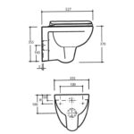 Vaal Urban Life Wall Hung Pan Rimless With Seat White - Image 2