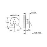 Grohe Essence Single-lever bath/shower mixer trim chrome - Image 2
