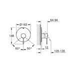 Grohe Essence Single-lever shower mixer trim brushed hard graphite - Image 2