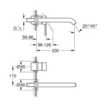 Grohe Essence Two-Hole Basin Mixer L-Size Brushed Warm Sunset - Image 2