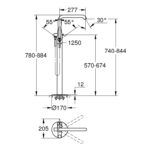 Grohe Essence Single-lever bath mixer 1/2", floor mounted warm sunset - Image 2