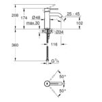 Grohe Essence Single-lever basin mixer 1/2"S-Size brushed cool sunrise - Image 2