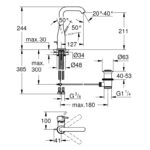 Grohe Essence Single-lever basin mixer 1/2"L-Size brushed cool sunrise - Image 2