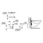 Grohe WC inlet and outlet connecting set black - Image 2
