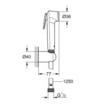 Grohe Tempesta-F Trigger Spray 30 Wall holder set 1 spray chrome - Image 2