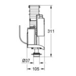 Grohe Dual Flush discharge valve AV1 - Image 2