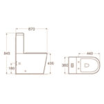 Vaal Entice Close Couple Suite Rimless White - Image 2