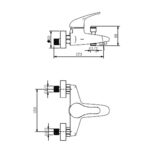 Cobra Zambezi Bath Mixer Exposed Wall Type No Handshower Chrome - Image 2