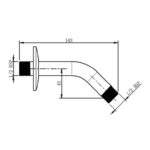 Cobra Zambezi Wall Mounted Shower Arm Short Chrome - Image 2