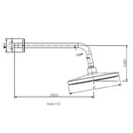Cobra Zambezi Wall Mounted Shower Arm Long Chrome - Image 2