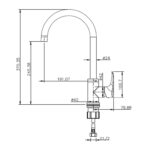 Cobra Nile Sink Mixer Pillar Type High Flow Rate Restricted to 6.0 l/min Chrome - Image 2
