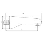 Cobra Zambezi Bath Spout Wall Type Short 158mm Chrome - Image 2
