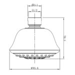 Cobra Zambezi Shower Head 1 Spray Round Flow Rate Restricted to 8.0 l/min 85mm Chrome - Image 2