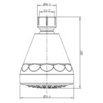 Cobra Zambezi Shower Head 1 Spray Triangular Flow Rate Restricted to 8.0l/min 75mm Chrome - Image 2