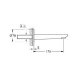 Grohe Lineare Bath spout chrome - Image 2