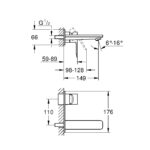Grohe Lineare Two-Hole Basin Mixer M-Size Chrome - Image 2