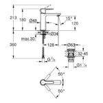 Grohe Lineare Single-lever basin mixer 1/2"S-Size chrome - Image 2